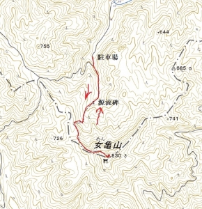 女亀山地図