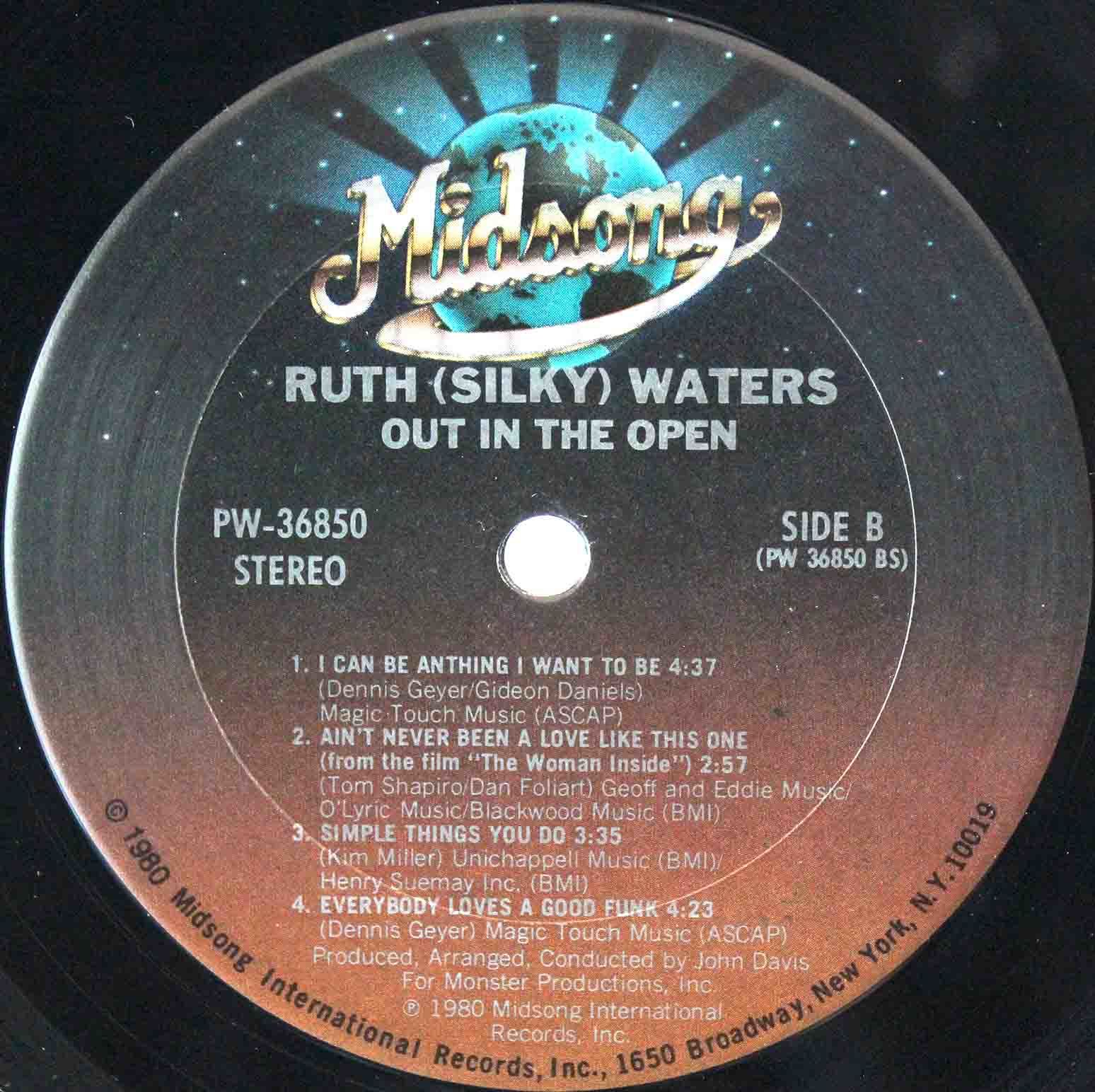 Ruth Silky Waters ‎– Out In The Open 04
