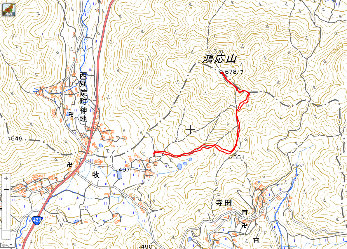 2022鴻応山/地図