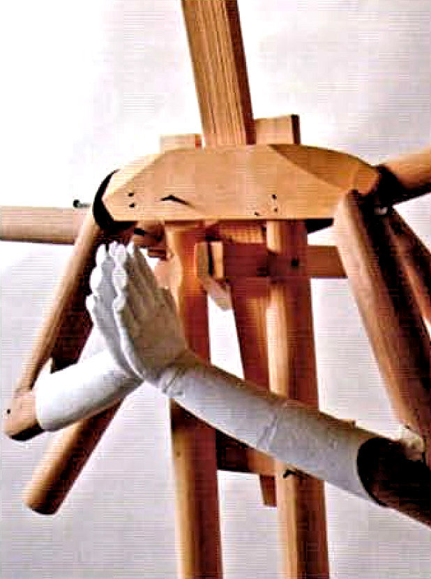267阿修羅合掌手：矢野健一郎氏制作の阿修羅像心木復元模型～合掌している
