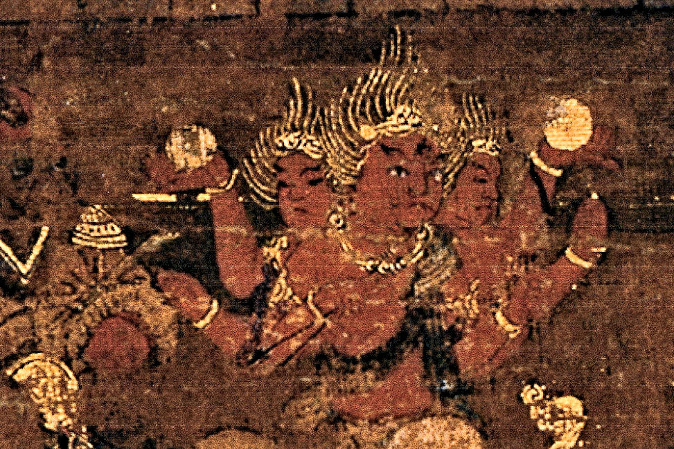 267阿修羅合掌手：京博本興福寺曼陀羅(鎌倉・重文)に描かれる西金堂・阿修羅像
