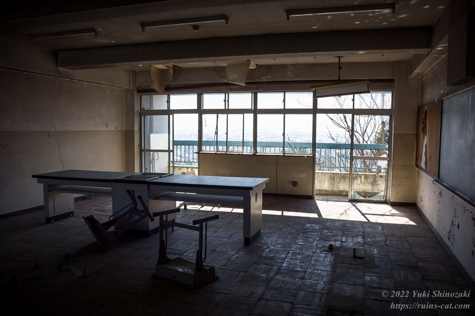 長野朝鮮初中級学校旧校舎の理科室（もしくは家庭科室）