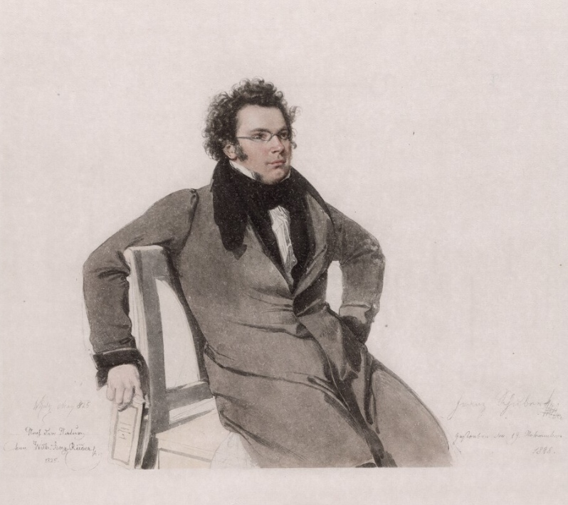 シューベルト・リーダー水彩画1825