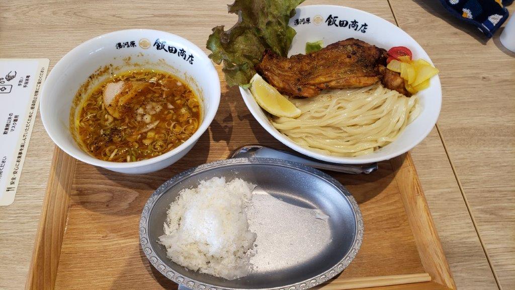 飯田商店カレーつけ麺＋パルミジャーノご飯1450円