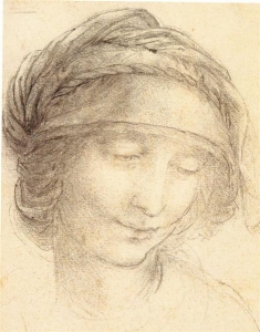 聖アンナの頭部素描
